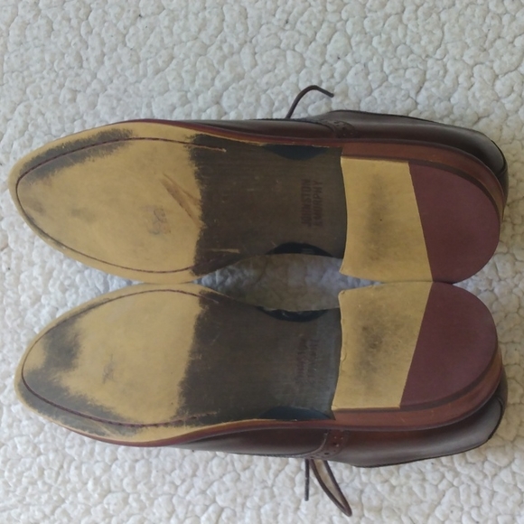 Johnston & Murphy Conard Brown Leather Derby Shoes 10.5 M - Picture 7 of 10